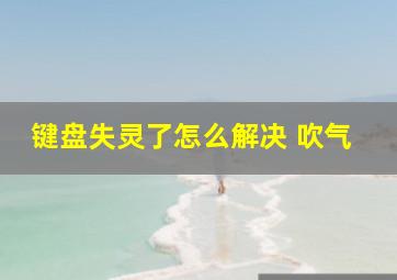 键盘失灵了怎么解决 吹气